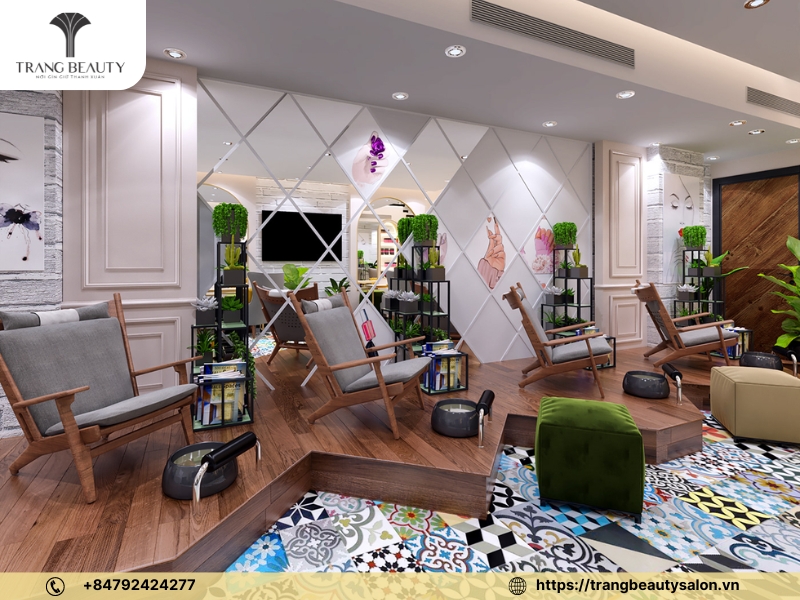 Thiết kế tiệm nail theo phong cách Art Deco