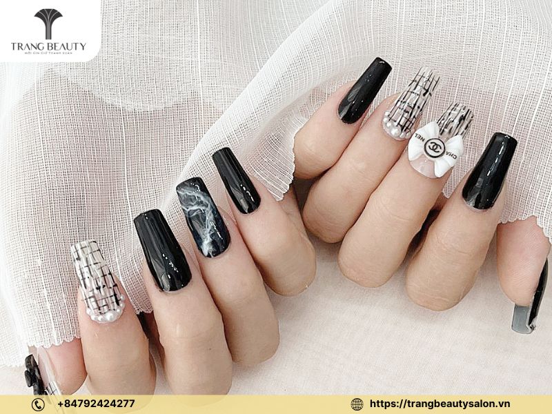 Mẫu nail đắp bột sang chảnh