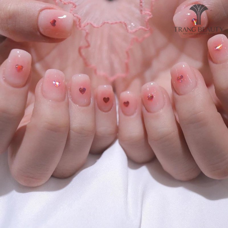 Mẫu nail thạch hồng cho nàng kẹo ngọt