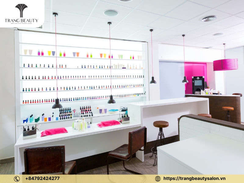 Thiết kế tiệm nail theo phong cách tối giản