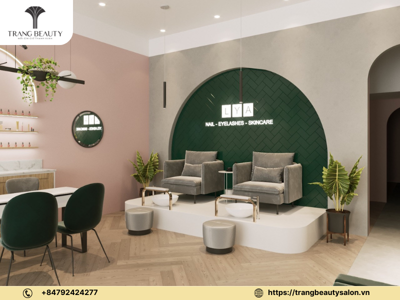Tiệm nail được thiết kế theo phong cách nhiệt đới 