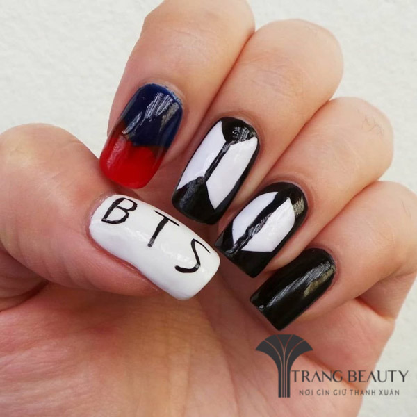 Tổng hợp 55+ mẫu nail BTS đơn giản sang chảnh 2 Nail logo BTS