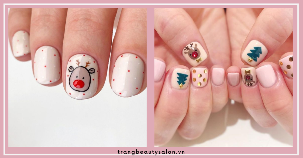 Mẫu nail nhẹ nhàng đơn giản với các họa tiết hình vẽ đáng yêu, mê mẩn cái nhìn đầu tiên của người sở hữu