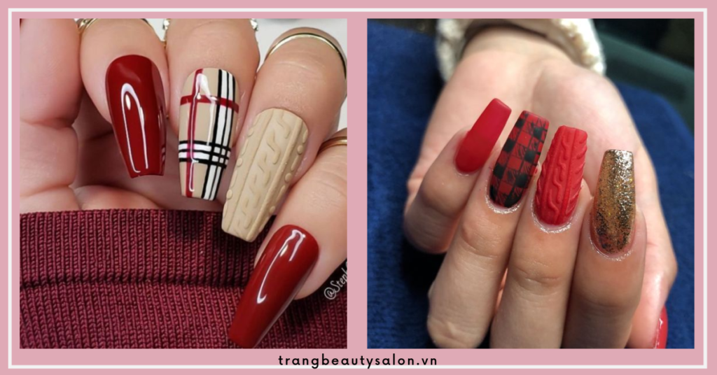 Họa tiết áo len đa dạng và đầy phong cách. Mẫu nail này các nàng không còn sợ bị trùng lặp với người khác mà vẫn giữ được nét cá tính riêng