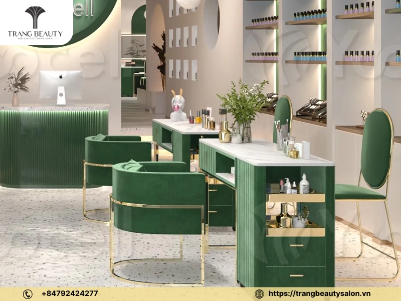 Thiết kế tiệm nail theo phong cách nhiệt đới (Tropical)