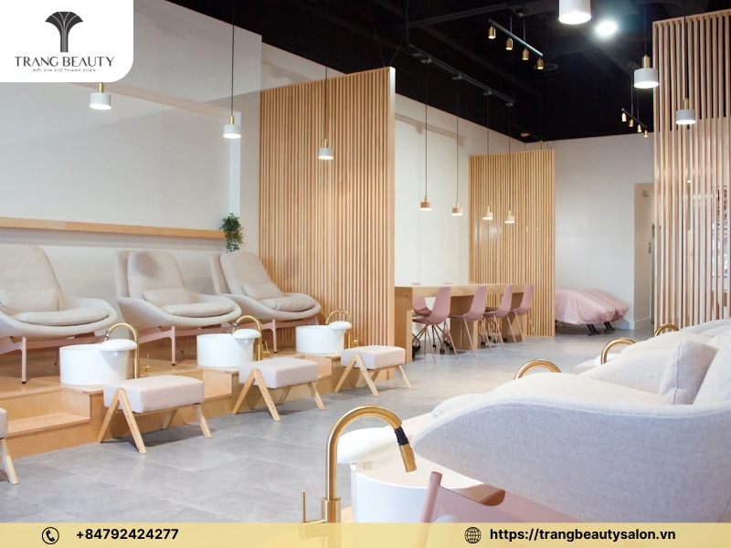 Thiết kế tiệm nail theo phong cách Japandi