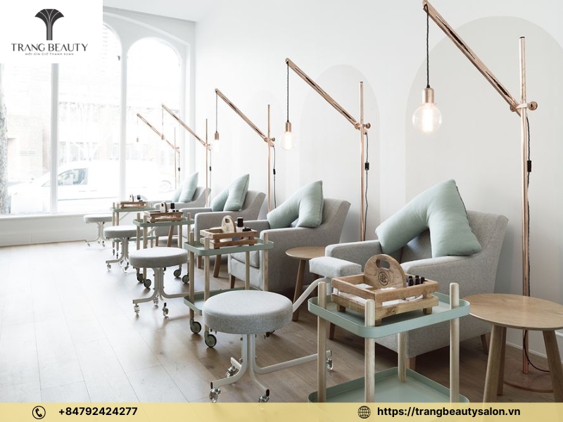 Thiết kế tiệm nail theo phong cách Japandi
