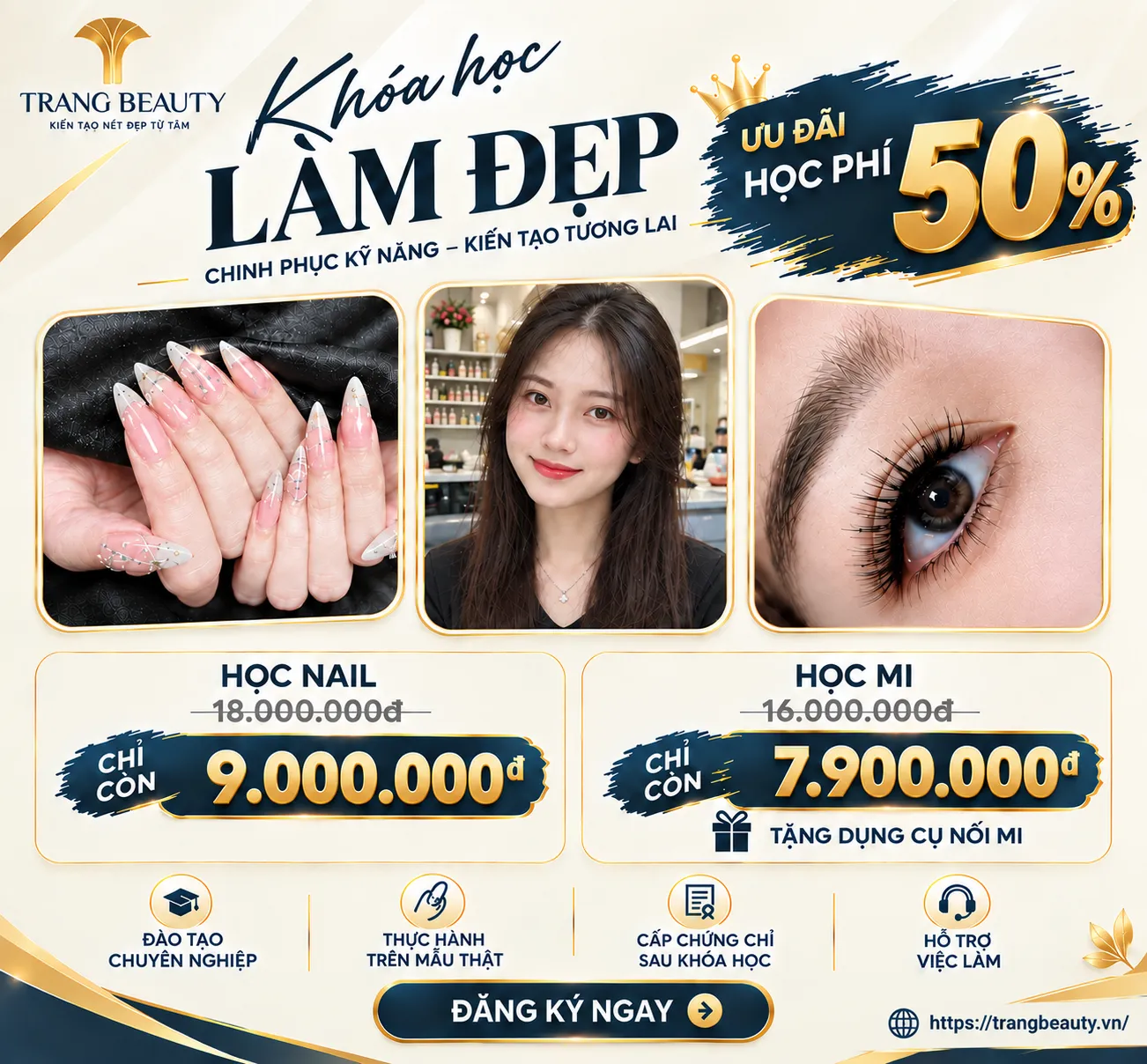 Chương trình ưu đãi khóa học Trang Beauty